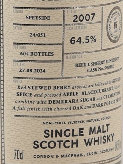 Connoisseur's Choice Cask Strength Craigellachie 16 Year Old 2007 - Bottle Of Japan