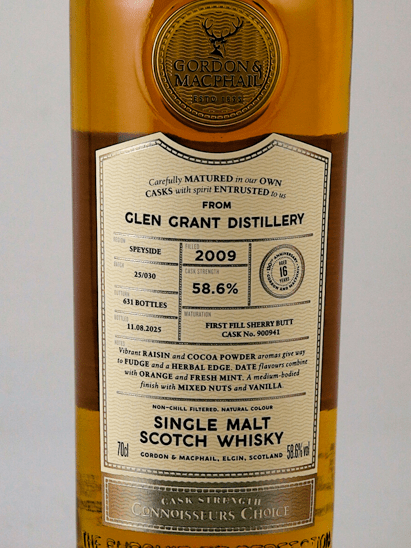 Connoisseur's Choice Cask Strength Glen Grant 16 Year Old 2009 - Bottle Of Japan