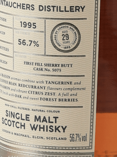 Connoisseur's Choice Cask Strength Glentauchers 29 Year Old 1995 - Bottle Of Japan