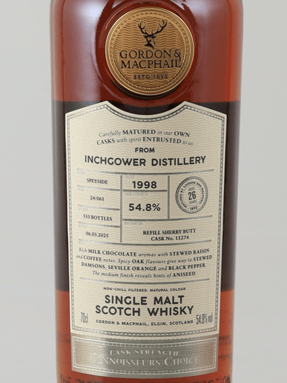 Connoisseur's Choice Cask Strength Inchgower 26 Year Old 1998 - Bottle Of Japan