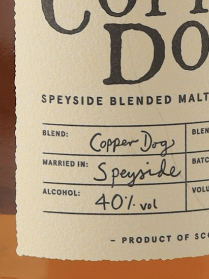 Copper Dog Blended - Bottle Of Japan