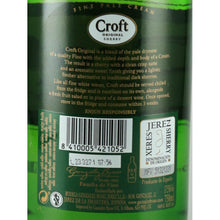 Load image into Gallery viewer, Gonzalez Byass Croft Original Pale Cream Sherry 750ml - rear label