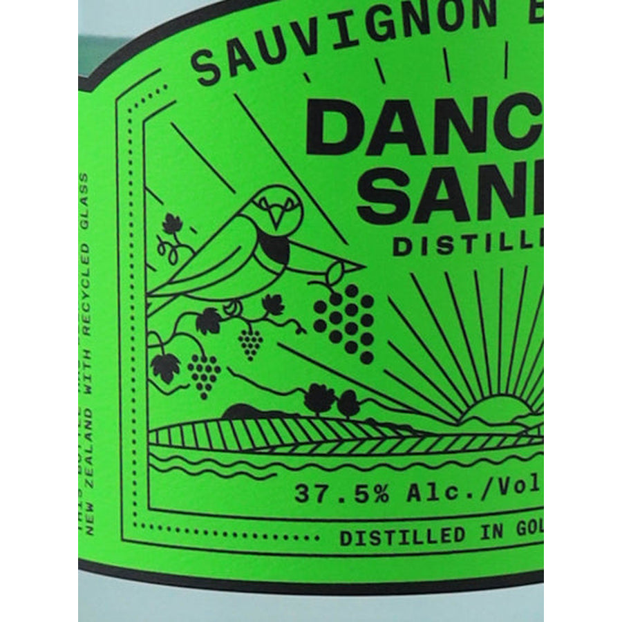 Dancing Sands Sauvignon Blanc Gin 700ml - label left detail