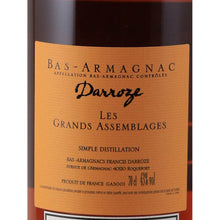 Load image into Gallery viewer, Darroze Les Grands Assemblages 30 Year Old Bas-Armagnac, rear label showing 70 cl and 43% ABV