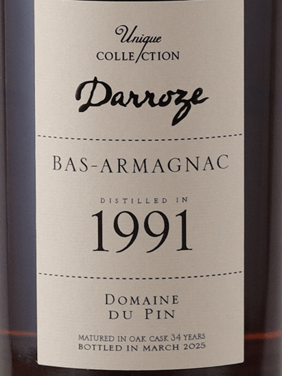 Darroze Pan 1991 - Bottle Of Japan