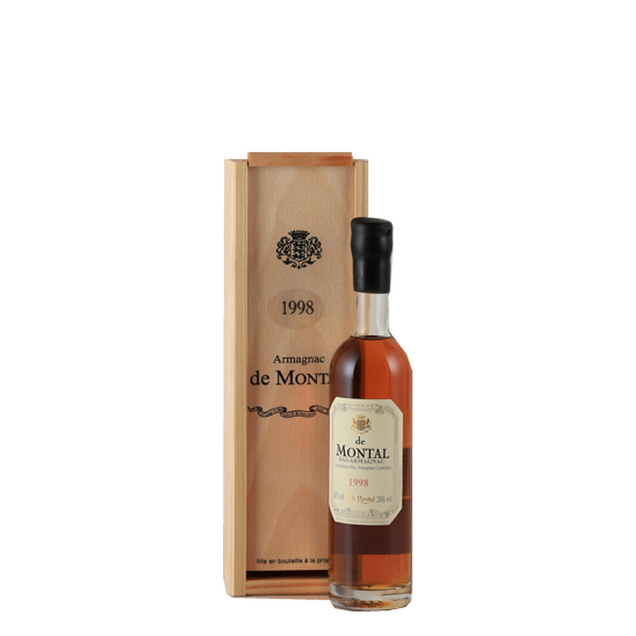 De Montal 1998/2025 Armagnac 200ml - bottle and wooden box
