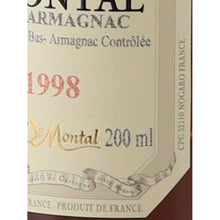 Load image into Gallery viewer, De Montal 1998/2025 Armagnac 200ml - volume and origin detail