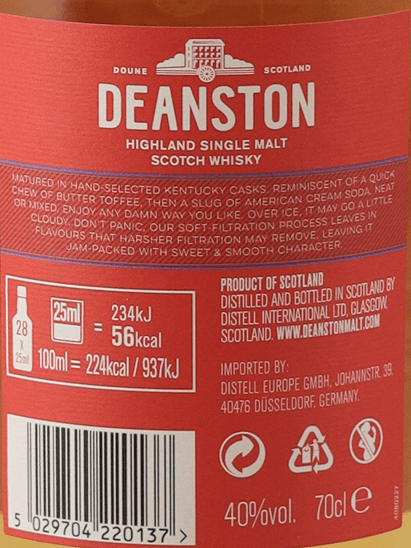 Deanston Kentucky Cask Matured - Bottle Of Japan