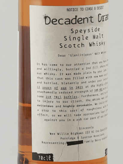 Decadent Drums Speyside 12 Year Old 2012 - Bottle Of Japan
