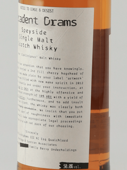 Decadent Drums Speyside 12 Year Old 2012 - Bottle Of Japan
