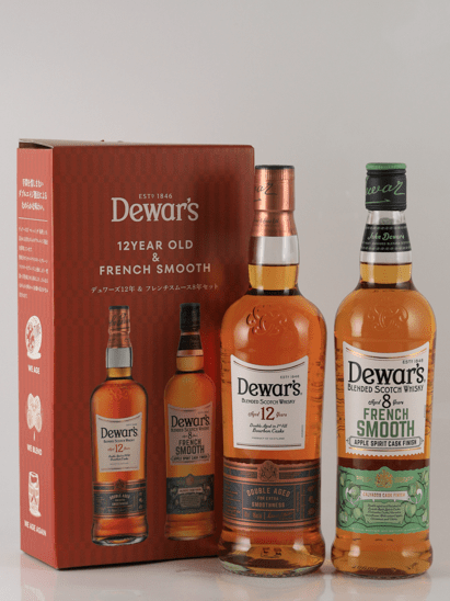 Dewar's 12 Year Old & French Smooth 8 Year Old 2 Bottle Set - Bottle Of Japan