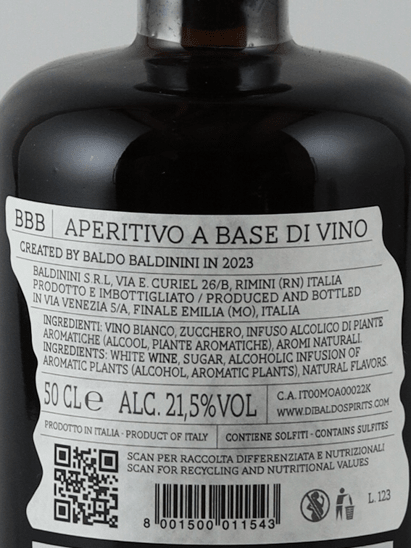 Dibaldo BBB Aperitivo - Bottle Of Japan