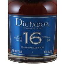 Load image into Gallery viewer, Dictador 16 Year Old Colombian rum 700ml - front label