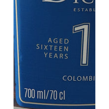 Load image into Gallery viewer, Dictador 16 Year Old Colombian rum 700ml - label age and volume