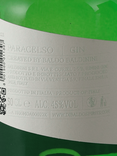 Divaldo Paracelso Gin - Bottle Of Japan