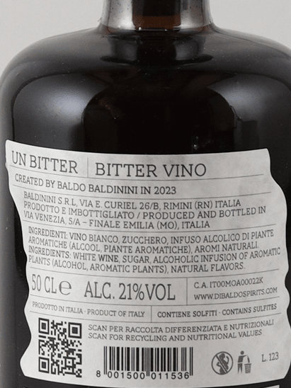 Divaldo Un Bitter - Bottle Of Japan