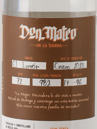 Don Mateo Pechuga - Bottle Of Japan