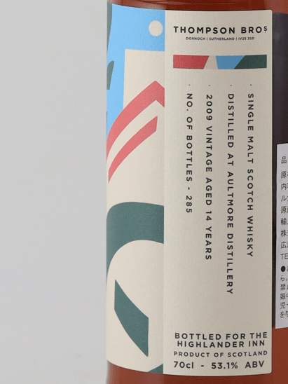 Dornoch Aultmore 14 Year Old 2009 for Highlander Inn - Bottle Of Japan