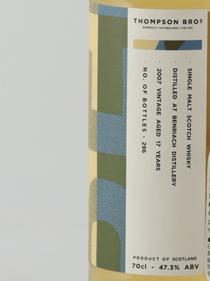 Dornoch Benriach 17 Year Old 2007 - Bottle Of Japan