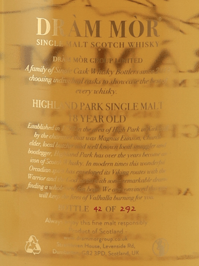 Dram mor Highland Park 18 Year Old 2006 - Bottle Of Japan