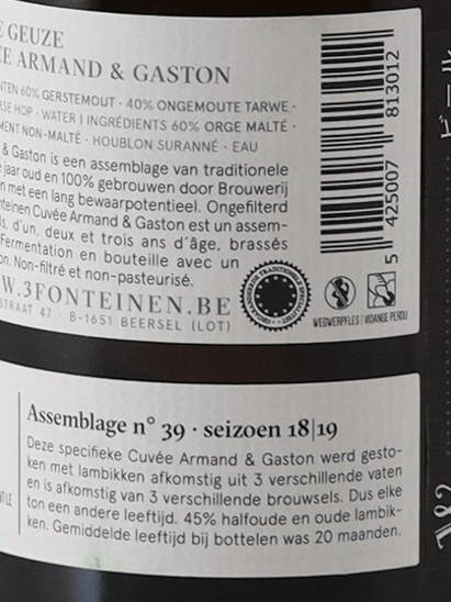 Drie Fonteinen Cuvée Armand & Gaston 375ml - Bottle Of Japan
