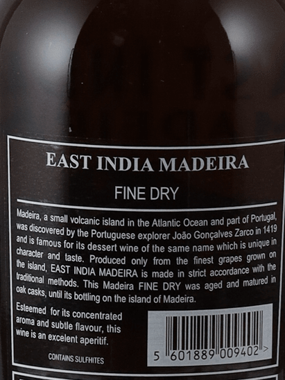 East India Madeira Fine Dry - Bottle Of Japan