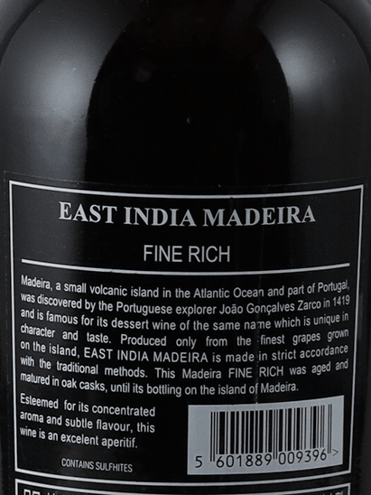 East India Madeira Fine Rich - Bottle Of Japan