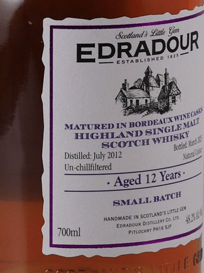 Edradour 12 Year Old 2012 Bordeaux Wine Cask Matured - Bottle Of Japan