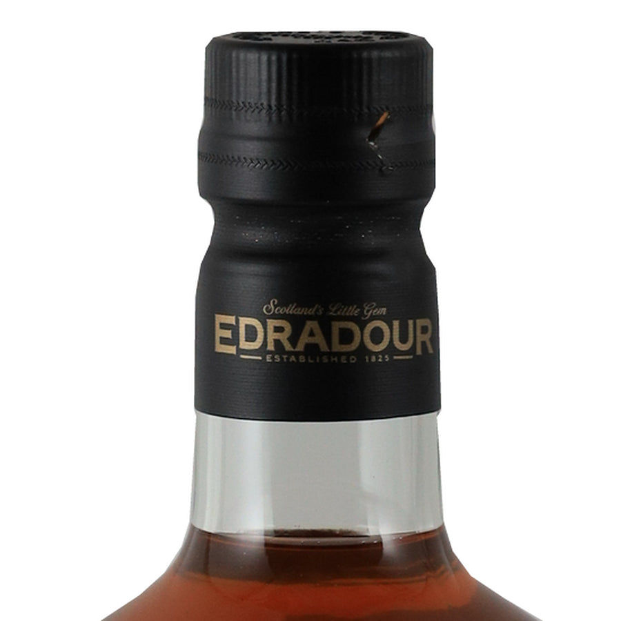 Edradour 12 Year Old 2012 Bordeaux Wine Cask Matured 48.2% - neck and capsule
