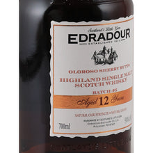 Load image into Gallery viewer, Edradour 12 Year Old 2012 Oloroso Sherry 59% - front label left angle