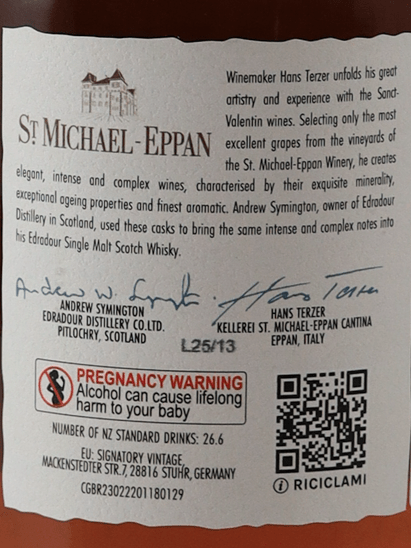 Edradour 12 Year Old 2012 Pinot Noir Cask - Bottle Of Japan