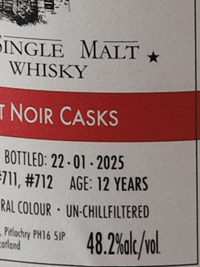 Edradour 12 Year Old 2012 Pinot Noir Cask - Bottle Of Japan