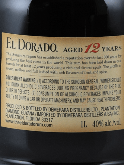 El Dorado 12 Year Old 1L - Bottle Of Japan