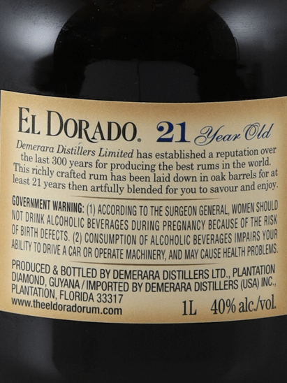 El Dorado 21 Year Old 1L - Bottle Of Japan