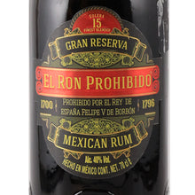 Load image into Gallery viewer, El Ron Prohibido 15 Year Old 700ml - front label