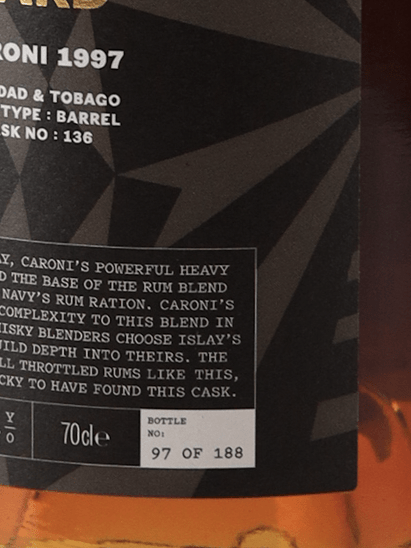 Elizabeth Yard Caroni 24 Year Old 1997 - Bottle Of Japan