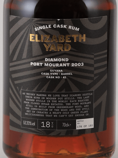 Elizabeth Yard Diamond Rum 18 Year Old 2003 - Bottle Of Japan