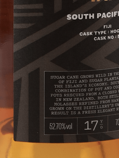 Elizabeth Yard South Pacific Rum 17 Year Old 2004 - Bottle Of Japan
