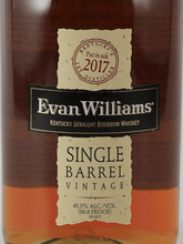 Load image into Gallery viewer, Evan Williams Single Barrel 2017 - Bottle Of Japan