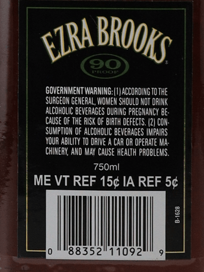 Ezra Brooks Black Old Label - Bottle Of Japan