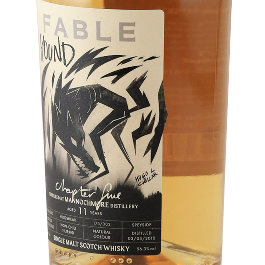 Fable Chapter 5 Mannochmore 11 Year Old 2010 56.3% 700ml - Artwork label right angle