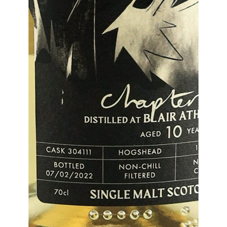 Fable Chapter 6 Blair Athol 10 Year Old 2011 56.3% 700ml - Hogshead cask 304111 and bottled 2022 label detail