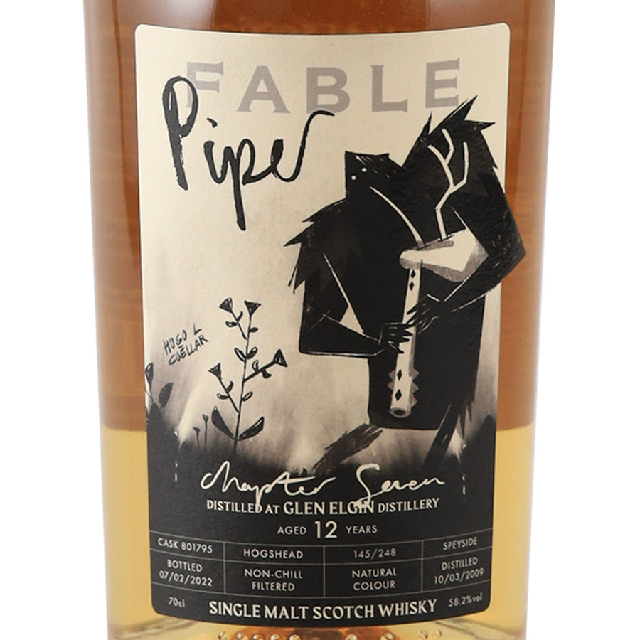 Fable Chapter 7 Glen Elgin 12 Year Old 2009 58.2% 700ml - Piper artwork Chapter Seven front label
