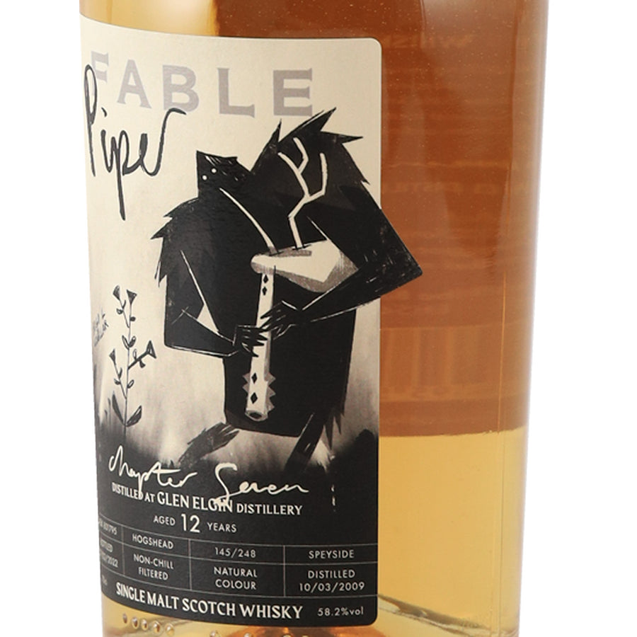 Fable Chapter 7 Glen Elgin 12 Year Old 2009 58.2% 700ml - Artwork label right angle