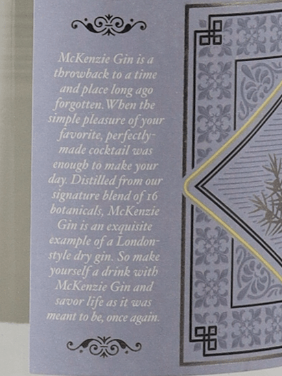 Finger Lakes McKenzie Distillers Reserve Gin - Bottle Of Japan
