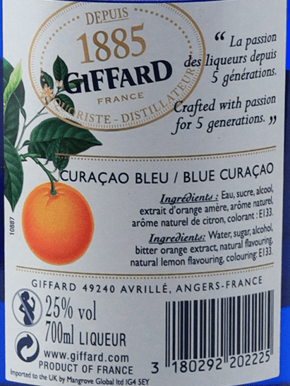 Giffard Blue Curaçao - Bottle Of Japan