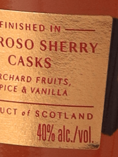 Glen Grant 12 Year Old Sherry Cask Finish - Bottle Of Japan