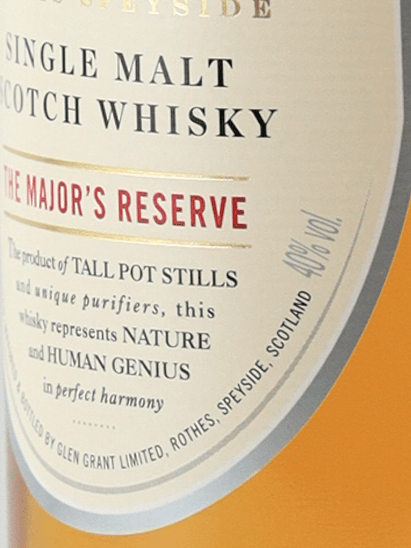 Glen Grant Major Reserve 1L - Bottle Of Japan