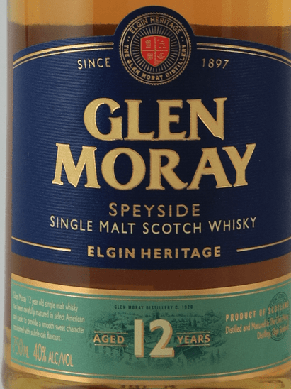 Glen Moray 12 Year Old 750ml Old Label - Bottle Of Japan