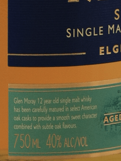 Glen Moray 12 Year Old 750ml Old Label - Bottle Of Japan